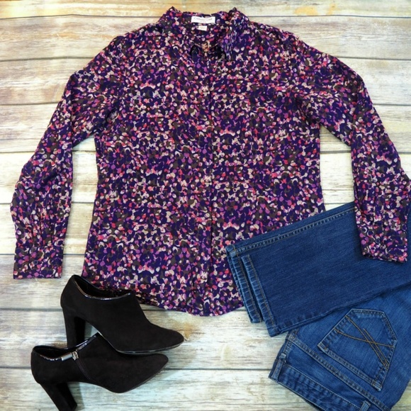 Coldwater Creek Tops -  Coldwater Creek - Med - Dot print button up top